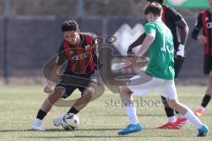 U19 - Nachwuchsliga -  - Saison 2024/25 - FC Ingolstadt 04 - 1. FC Schweinfurth - Mustafa Özden rot FCI - Gedeon Ambrosi rot FCI - Lukas Schneider grün Schweinfurth  - Foto: Meyer Jürgen