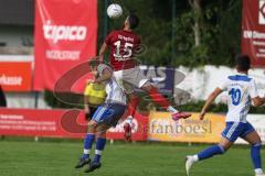 Kreisliga - Saison 2023/2024 - Türk SV Ingolstadt - TSV Mümchsmünster - Adem Ismajli rot Türk SV - Maximilian Anthofer weiss M-münster - Foto: Meyer Jürgen