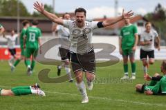 A-Klasse - Saison 2023/24 - TSV Gaimersheim II - FC Gerolfing II-  - Der 4:3 Führungstreffer durch Simon Gelbmann weiss Gaimersheim - jubel - Foto: Meyer Jürgen