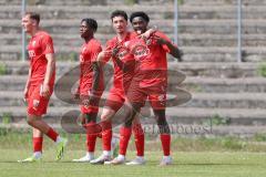 Bayernliga Nord - Saison 2023/24 - FC Ingolstadt 04 II - TSV Abtswind -  Der 1:0 Führungstreffer durch - Michael Udebuluzor (Nr.11 - FCI) - jubel -  - XXXXX - Foto: Meyer Jürgen