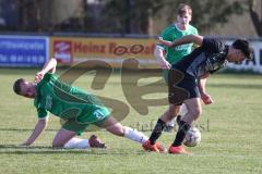 Kreisklasse - Saison 2022/2023 -FC Gerolfing II - GW Ingolstadt - Lukas Papke grün Gerolfing - Ramin Nowacka
 schwarz GW Ingolstadt - Foto: Meyer Jürgen