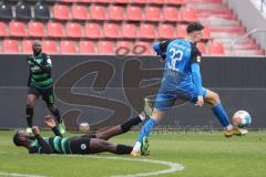 2.BL; Testspiel; FC Ingolstadt 04 - SpVgg Greuther Fürth; Patrick Schmidt (32, FCI) Barry Abdourahmane (32 Fürth)