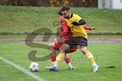 Kreisliga - Saison 2026/27 - SV Zuchering - FC Hitzhofen/Oberzell - Simon Böhringer rot Zuchering - Admir Music gelb Hitzhofen -  Foto: Meyer Jürgen