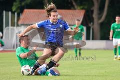 Sparkassenpokal - DJK Ingolstadt - FC Gerolfing - Tom Staudenmeier blau DJK Ingolstadt wird gefoult durch Lukas Schuwirth grün Gerolfing - Foto: Jürgen Meyer