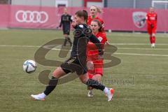 2. Frauen-Bundesliga - Saison 2021/2022 - FC Ingolstadt 04 - FC Bayern München II - Reischmann Stefanie (#21 FCI) - Landenberger Julia schwarz München - Foto: Meyer Jürgen