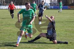 Kreisklasse - Saison 2022/2023 -FC Gerolfing II - GW Ingolstadt - Florian Uslar grün Gerolfing - Kerim Durmus GW Ingolstadt - Foto: Meyer Jürgen