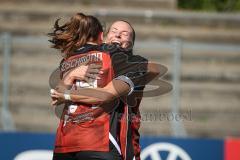 DFB—Pokal 1. Hauptrunde -  Saison 2026/27  - FC Ingolstadt 04 Frauen - 1. FSV Mainz 05 - Der 1:0 Führungstreffer durch Stefanie Reischmann (Nr.24 - FCI Frauen) - jubel - Jenny Beyer (Nr.8 - FCI Frauen) -  Foto: Meyer Jürgen