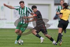 Landesliga - Saison 2025/26 - SV Manching - FC Sonthofen - Herbert Paul (Nr.5 - SV Manching) - Jozic Marko schwarz Sonthofen - Foto: Meyer Jürgen