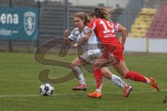 DFB -Pokal Frauen - Saison 2025/26 - FC Ingolstadt 04 Frauen - FC Bayern München - Haberäcker Leonie (Nr.13 - FC Ingolstadt Frauen I) - Naschenweng Katharina rot Bayern - Foto: Meyer Jürgen