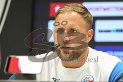 3. Liga; FC Ingolstadt 04 - FC Hansa Rostock; Pressekonferenz Interview Cheftrainer Daniel Brinkmann (HR)
