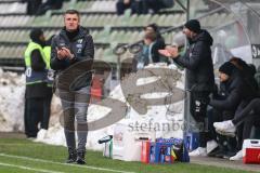 3. Liga; VfB Lübeck - FC Ingolstadt 04; an der Seitenlinie, Spielerbank Cheftrainer Michael Köllner (FCI)