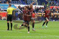 2023_11_11 - 3. Liga - Saison 2023/24 - MSV Duisburg - FC Ingolstadt 04 - Der 0:2 Führungstreffer durch Lukas Fröde (Nr.34 - FCI) - jubel - Simon  Lorenz (Nr.32 - FCI) - XXXXX - XXXXX - Foto: Meyer Jürgen