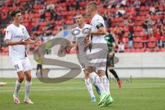 2.BL; FC Ingolstadt 04 - SpVgg Greuther Fürth; Testspiel; Elfmeter Tor Jubel Stefan Kutschke (30, FCI) Merlin Röhl (34, FCI) Filip Bilbija (35, FCI)