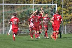 Kreisklasse - Saison 2022/2023 - SV Lippertshofen - SV Stammham - Der 0:1 Führungstreffer durch Simon Renn #15 rot Stammham - jubel - Foto: Meyer Jürgen