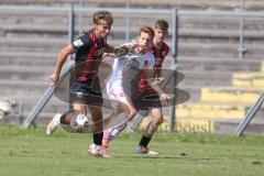 *** A-Junioren Bundesliga  - Saison 2025/26 - A-Junioren - FC Ingolstadt 04 - 1. FC Nürnberg - Breitschaft Veit rot FCI - Klos David weiss Nürnberg - Foto: Meyer Jürgen