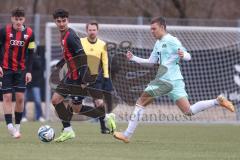 Bayernliga Nord - Saison 2024/25 - FC Ingolstadt 04 II - DJK Ammerthal - Berkay Öztürk (Nr.8 - FCI U21) - Oleksii Ohurtdov blau Ammerthal - Foto: Meyer Jürgen