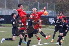 A-Junioren - Bundesliga Süd Fc Ingolstadt 04 - SC Freiburg -  Sekulovic Davide (Nr.7 - FC Ingolstadt A-Jugend) - Lechner  Luca (Nr.25 - FC Ingolstadt A-Jugend) - Catak Leon #9 Freiburg - Foto: Meyer Jürgen