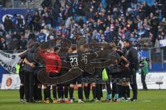 2.BL; Hamburger SV - FC Ingolstadt 04; Niederlage, hängende Köpfe 3:0, Besprechung nach dem Spiel