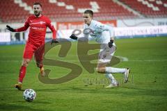3. Liga - FSV Zwickau - FC Ingolstadt 04 - Filip Bilbija (35, FCI) Stanic Jozo (6 Zwickau)