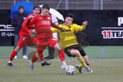 Bayernliga Süd - Saison 2022/2023 - FC Ingolstadt 04 - SV Kirchanschöring - Mario Götzendorfer (Nr.23 - FCI II) - Lobendank David gelb Kirchanschöring - Foto: Meyer Jürgen