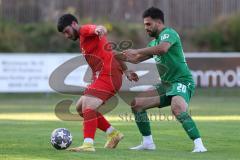 Freundschaftsspiel - Saison 2023/2024 - SV Manching - FC Ingolstadt 04 - Aristotelis Dimitriadis (Nr.2 - FCI U21) - Abou-Khalil Abdel (Nr.20 - SV Manching) -  - Foto: Meyer Jürgen