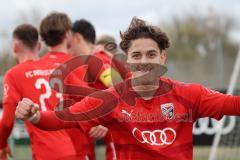 Bayernliga Nord - Saison 2023/24 - FC Ingolstadt 04 II - SC Eltersdorf- Fabian Cavadias (Nr.16 - FCI) trifft zum 2:1 Führungstreffer - jubel- Valentin Hoti (Nr.6 - FCI) - Foto: Meyer Jürgen