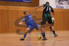 Hallenturnier Gaimersheim - Saison 2025/26 - TSV Gaimersheim - SV Hundszell - Elias Weixler blau Hundszell  - Nicolae Nechita schwarz Gaimersheim - Foto: Meyer Jürgen