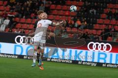 3. Liga - Saison 2023/24 - FC Ingolstadt 04 - Waldhof Mannheim - Sebastian Gronning (Nr.11 - FCI) - Laurent Jans (#18 Mannheim) - Foto: Meyer Jürgen