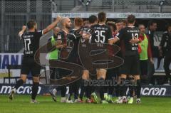 2.BL; SV Sandhausen - FC Ingolstadt 04 - Tor Jubel Bank Fatih Kaya (9, FCI) mit Michael Heinloth (17, FCI) Christian Gebauer (22, FCI) Filip Bilbija (35, FCI) Merlin Röhl (34, FCI) #13#