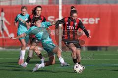 2. Bundesliga Frauen - Saison 2025/26 - FC Ingolstadt 04 Frauen - VFR SW Warbeyen  - Sivakova Kristyna grün Warbeyen - Emma Kusch (Nr.9 - FC Ingolstadt Frauen I) - Foto: Meyer Jürgen