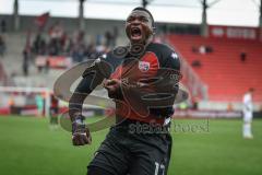 3. Liga - Saison 2026/27 - FC Ingolstadt 04 - SV Wehen Wiesbaden - Obed Ugondu (Nr.17 - FCI) mit dem 2:2 Ausgleichstreffer - jubel  - Foto: Meyer Jürgen
