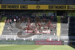 3. Fußball-Liga - Saison 2022/2023 - Borussia Dortmund II - FC Ingolstadt 04 - Mitgereiste Fans - Foto: Meyer Jürgen