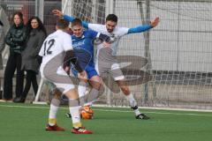 AUDI - Schanzer Amateur Cup - Finale- Saison 2024/25 - SV Hundszell - SV Menning - Stefan Härdl weiss Hundszell - Jonas Boldt blau Menning - Foto: Meyer Jürgen