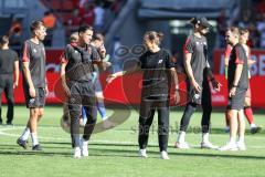 3. Liga; FC Ingolstadt 04 - SV Wehen Wiesbaden; Cheftrainerin Sabrina Wittmann (FCI) mit Co-Trainer Ilia Gurev (FCI)