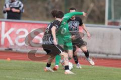 Bezirksliga - Saison 2024/25- FC Fatih - VFB Eichstätt II  - Erdogan Nasufaj schwarz Fatih - Paul Massari grün Eichstätt - Foto: Meyer Jürgen