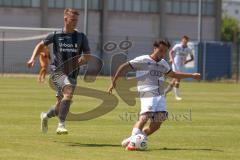 Bayernliga Nord - Saison 2025/26 - FC Ingolstadt 04 II - SV Weiden - Can Paylan (Nr.13 - FC Ingolstadt II) - Fenninger Christoph grau Weiden - Foto: Meyer Jürgen
