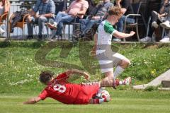 Kreisklasse - Saison 2025/26- SV Lippertshofen - Türkisch SV Ingolstadt-  - Niclas Führer weiss Lippertshofen  - Daniel Drotleff rot Türkisch - Foto: Meyer Jürgen