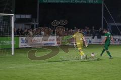 Kreisliga - Saison 2023/24 - Relegation zur BZL - FC Gerolfing - SV Aschau - Der 2:2 Ausgleichstreffer der ohne Gegenwehr stattfand durch Christian Träsch - jubel -  - Maximilian Hopf Torwart Aschau - Foto: Meyer Jürgen