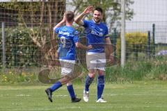 Kreisklasse - Saison 2025/26- TSV Großmehring - SV Oberstimm-  - Der 1:0 Führungstreffer durch Sebastian Eisenberger blau Großmehring - jubel -  - Foto: Meyer Jürgen