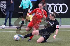 2. Fußball-Liga - Frauen - Saison 2022/2023 - FC Ingolstadt 04 - SC Freiburg II - Vanessa Haim (Nr.13 - FCI Frauen) - Axtmann  Alina schwarz Freiburg - Foto: Meyer Jürgen