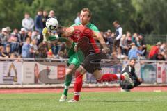 Relegation zur Bezirksliga - TSV Gaimersheim - BC Attaching - Florian Ihring grün Gaimersheim - Manuel Thalhammer rot Attaching - Foto: Jürgen Meyer