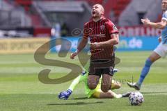 3. Liga - FC Ingolstadt 04 - TSV 1860 München - Fatih Kaya (9, FCI) wird gefoult von Torwart Hiller Marco (1, 1860) und bekommt dafür die rote Karte