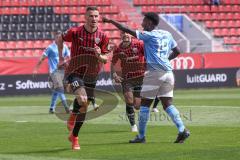 3. Liga - FC Ingolstadt 04 - TSV 1860 München - Stefan Kutschke (30, FCI) köpft zum 1:0 Tor Jubel