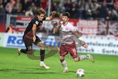 3. Liga; FC Viktoria Köln - FC Ingolstadt 04; Zweikampf Kampf um den Ball Kloss Tim (18 VK) Linus Rosenlöcher (19, FCI)