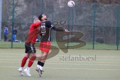 Bezirksliga - 2022/2023 - FC Fatih Ingolstadt - SpVgg Feldmoching - Nikola Mavracic rot Feldmoching - - Akif Abasikeles schwarz Fatih - Foto: Meyer Jürgen