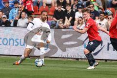 3. Liga; SpVgg Unterhaching - FC Ingolstadt 04; Leon Guwara (6, FCI) Waidner Dennis (39 SpVgg)