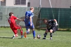 Kreisklasse - Saison 2024/25- Türk SV Ing - FC Arnsberg - Enis Kuquanj rot Türk sv -  - Thomas Gehr blau Arnsberg - Dominic Zeitler Torwart blau Arnsberg - Foto: Meyer Jürgen