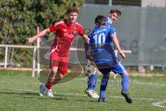 Kreisklasse - Saison 2024/25- Türk SV Ing - FC Arnsberg - Enis Kuqanaj rot Türk sv - Marco Maier blau Arnsberg - Foto: Meyer Jürgen
