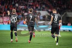 3. Liga; FC Ingolstadt 04 - SSV Jahn Regensburg; Tor Jubel Treffer Jannik Mause (7, FCI) Yannick Deichmann (20, FCI) Benjamin Kanuric (8, FCI)