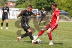 Bezirksliga - Saison 2024/25- TSV Gaimersheim - FC Fatih Ingolstadt - Nico von Swiontek Brzezinski (Nr.17 - TSV Gaimersheim) - Dardan Berisha rot Fatih - Foto: Meyer Jürgen